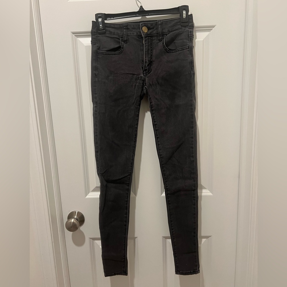 American Eagle Outfitters Black/Charcoal Super Stretch Jeans